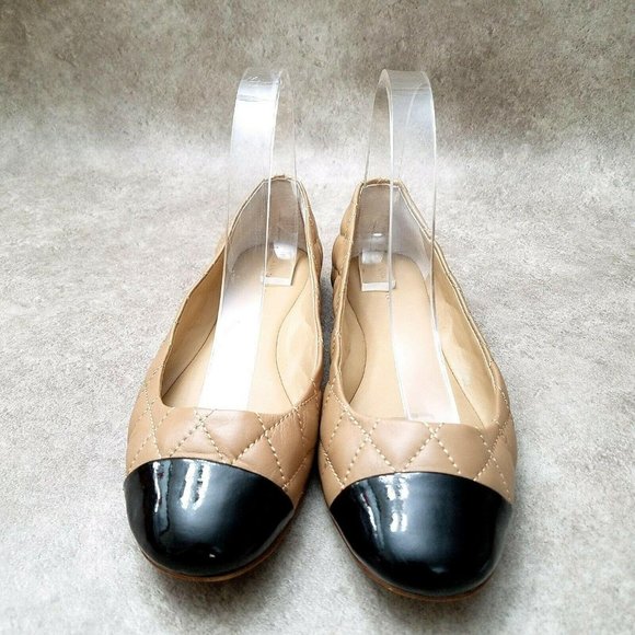 Ann Taylor Womens   Sz 8 M Tan  Slip On Quilted - Picture 2 of 9